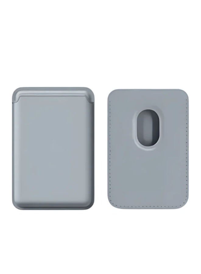 محفظة MagSafe المغناطيسية لحفظ البطاقات لهواتف iPhone 13 و14 و15 و16 و17 - حافظة هاتف رفيعة، لون رمادي - Image 1